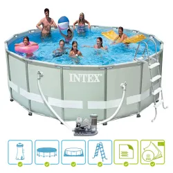 Bazen Intex 488x122cm ultra frame sa peščanom pumpom