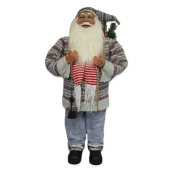 Braon deda Mraz sa šalom 90 cm