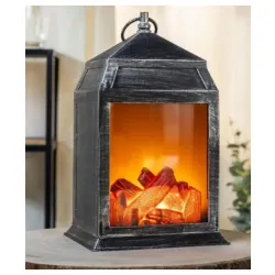 Fenjer plastični sa lažnom vatrom, 16x14x27