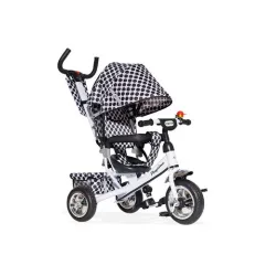 Dečiji tricikl sa tendom model 407 crno beli