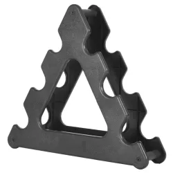 Stalak za bučice za aerobik za 3 para bučica/crni