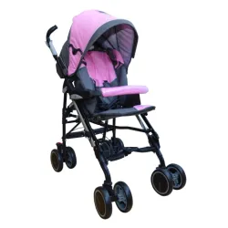 Kišobran kolica za bebe Puerri Tutto Completo sivo-roze 