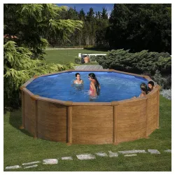 Okrugli montažni bazen Pacific Wood SET 350x120cm