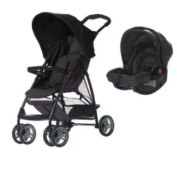 Dečija kolica + auto sedište Graco duo sistem Literider black/grey
