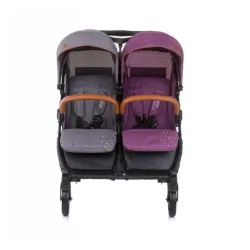 Kolica za blizance Chipolino Passo Doble Lilac/Platinum