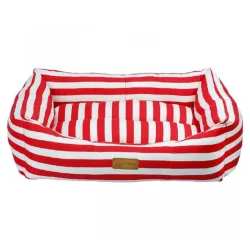 Krevet za psa Makaron crveno beli S