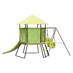 Kućica sa toboganom i ljuljaškom