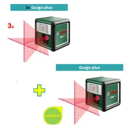 Laser za ukrštenje linije Bosch Quigo PLUS 3 kom + Quigo Plus GRATIS