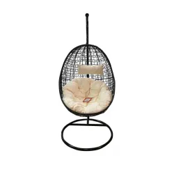 Ljuljaška crni metal beli jastuk