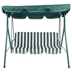 Ljuljaška za baštu trosed Mykonos zeleno bela