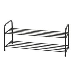 Metalni cipelarnik PS sa dve police crni