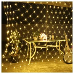 Novogodišnja LED svetleća mreža toplo bela 2m za spoljašnju i unutrašnju upotrebu