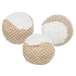 3 loptice od jute i plastike 5cm