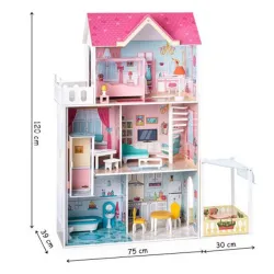 Roze kuća za lutke sa liftom Malibu 91333