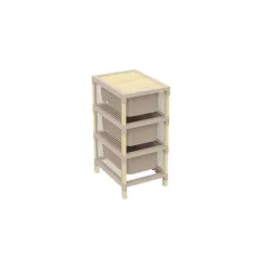 Fixwood višenamenska polica drvo sa 3 plastične kurije FIX2009           