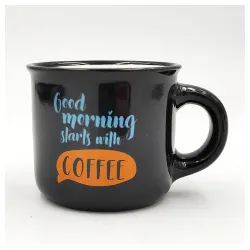 Šolja mini mug Good morning crna 