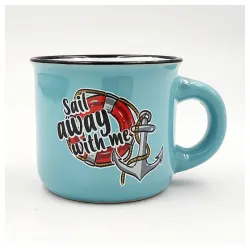 Šolja mini mug  Sail away svetlo plava 