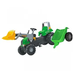 Traktor na pedale Junior sa kašikom i prikolicom