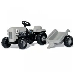 Traktor na pedale RollyToys Kid Grey Fergie sa prikolicom