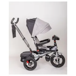 Tricikl za decu model 04 Sa rotirajućim sedištem i podesivim naslononom  Sivi