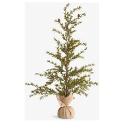 Veštačka jelka sa šišarkama u vreći