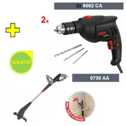 Vibraciona bušilica Skil 6002CA + Električni trimer za travu Skil 0730AA