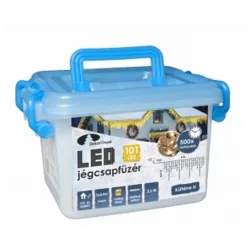 LED ledenica 6,0 x 0,4 m 197 kom toplo bela, providni kabal