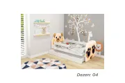 Krevet za decu  ANIMALS 180X80 CM SA DODATNOM FIOKOM WHITE ACMA VII